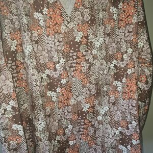 Floral Patterned Blouse Size M